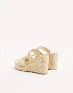 Valentino Rockstud Laminated Nappa Wedge Sandal 90 Mm - Image 4